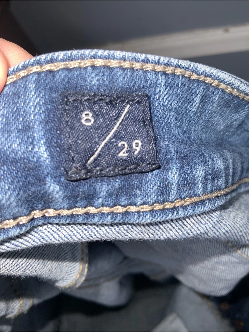 Lucky Brand Mid-Rise Dark Blue Button-Front Denim Shorts 8